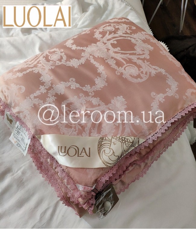 Летнее одеяло LUOLAI из шёлка Mulberry Коралловое