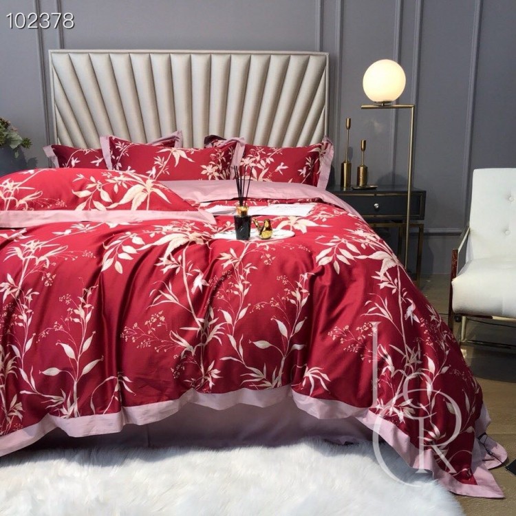 Египетский хлопок Красный с колибри - Код товара 2226