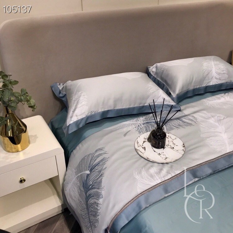Васильково-синее одеяло из тенселя Левитация - Код товара 105137