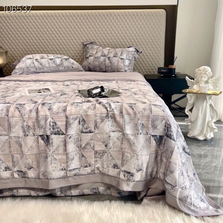 Серо-бежевое одеяло из тенсела Антик - Код товара 106537