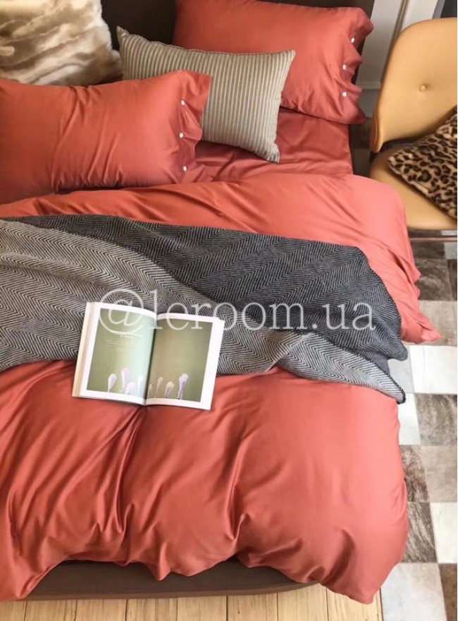 Египетский хлопок Грейпфруктовый однотонный