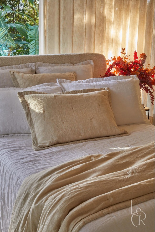 Льняное покрывало Creta Flax 250х260