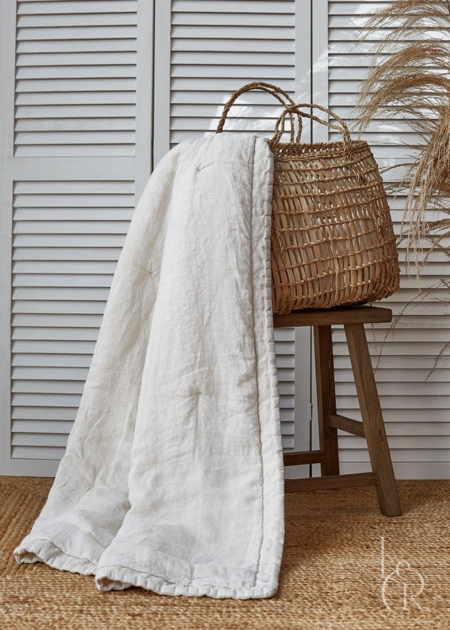 Льняное покрывало Creta Flax 250х260