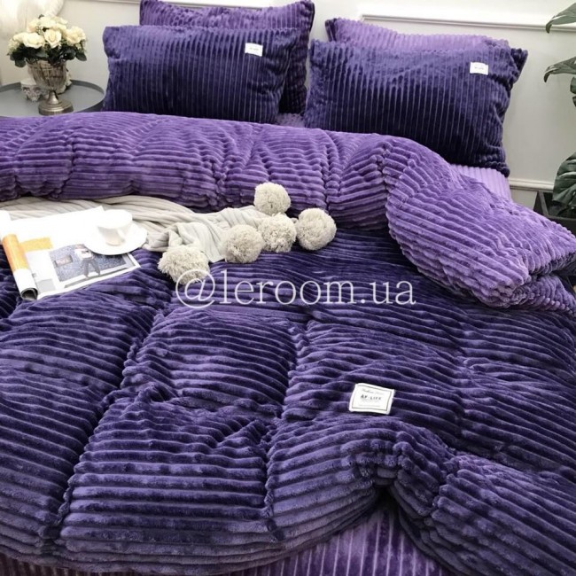 Велюровый зимний комплект Фиолетовый