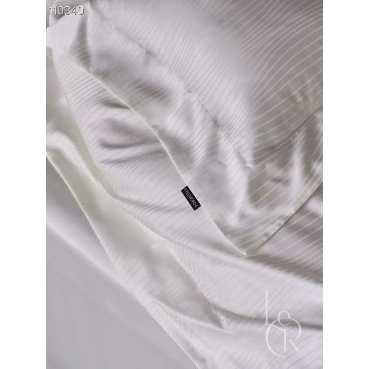Элитное постельное белье из ткани Tencel «Молочный», комплект с жаккардовым узором - Код товара 110340